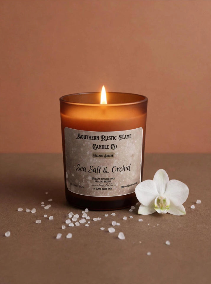 Sea Salt & Orchid – 7oz Wooden Wick