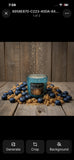 Blueberry Crumble – 10oz Lake Blue Mercury Candle – Wooden Wick