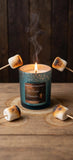 Fire Roasted Marshmallow – 10oz Lake Blue Mercury Candle – Wooden Wick