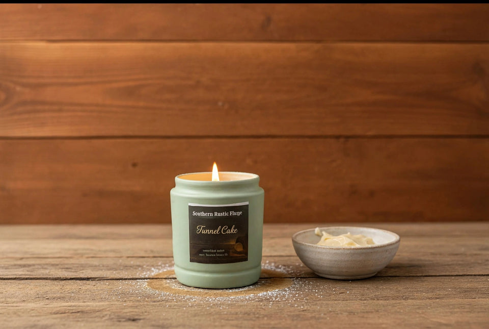 Funnel Cake Scented 9oz Coconut Apricot Wax Tin Candle