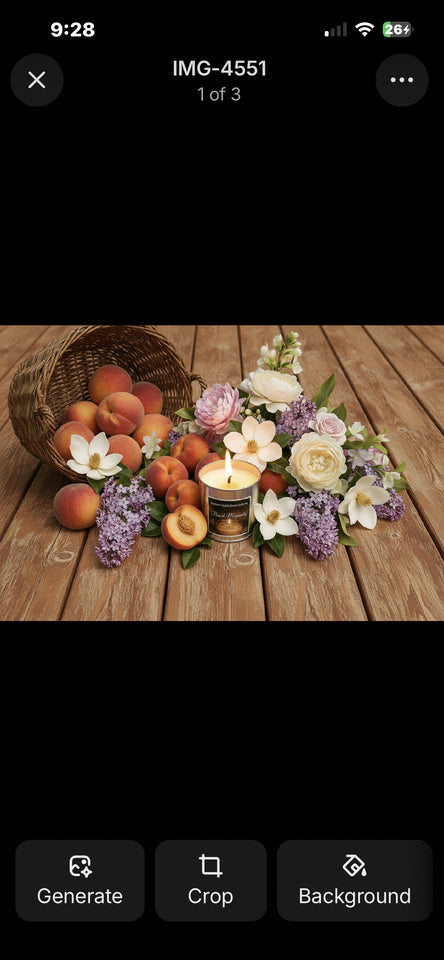 Peach Magnolia – 7.5oz Paint Tin Candle – Cotton Wick