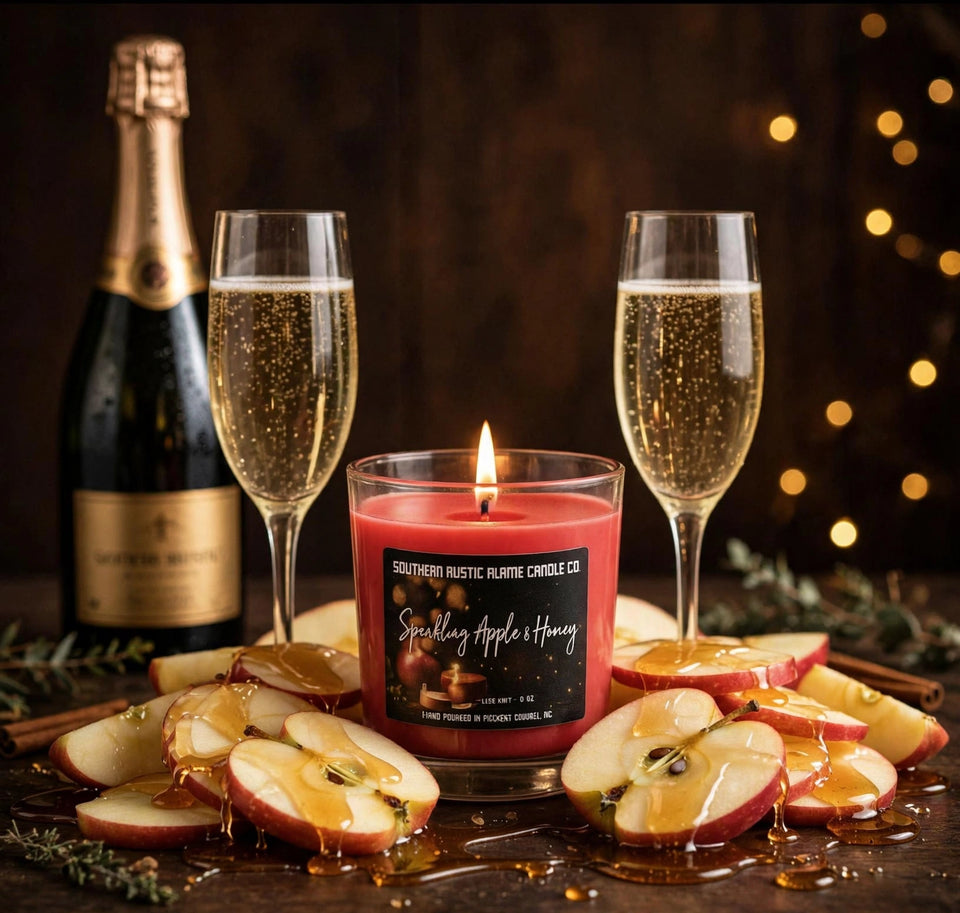 Champagne Apple & Honey – 10oz Wooden Wick
