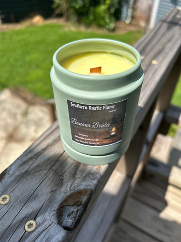 Banana Brûlée-9oz-Sage Tin Candle