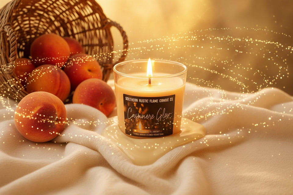 Cashmere Glow – 10oz Straight Sided Glass Candle – Wooden Wick