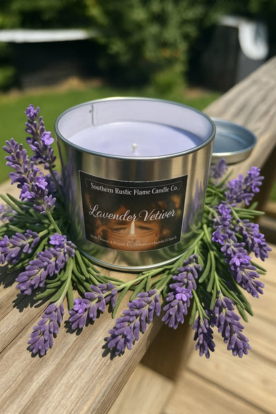 Lavender Vetiver-7.5oz-Tin Candle