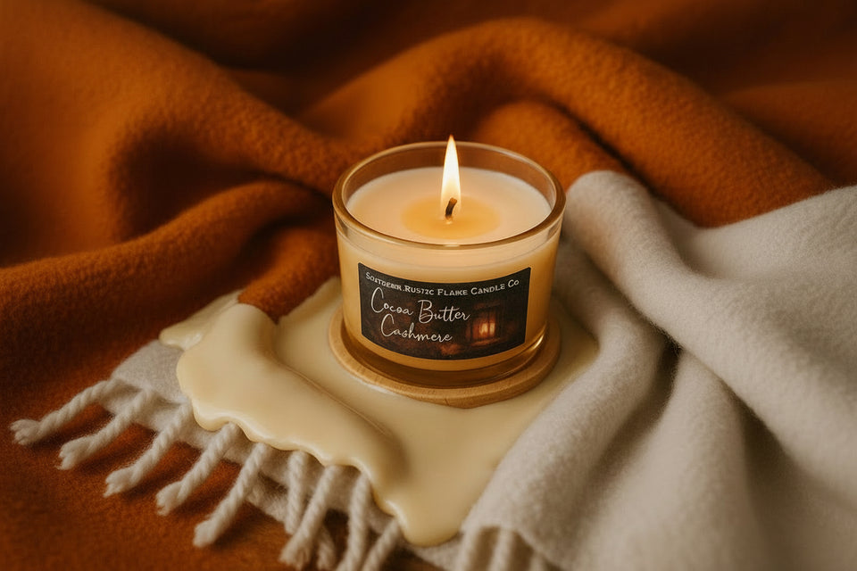 Cocoa Butter Cashmere – 4oz Amber Jar Candle – Cotton Wick