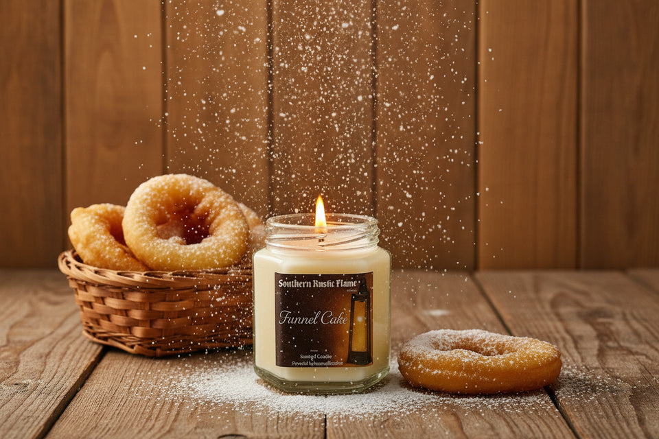 Funnel Cake – 6oz Hexagon Jar Candle – Cotton Wick
