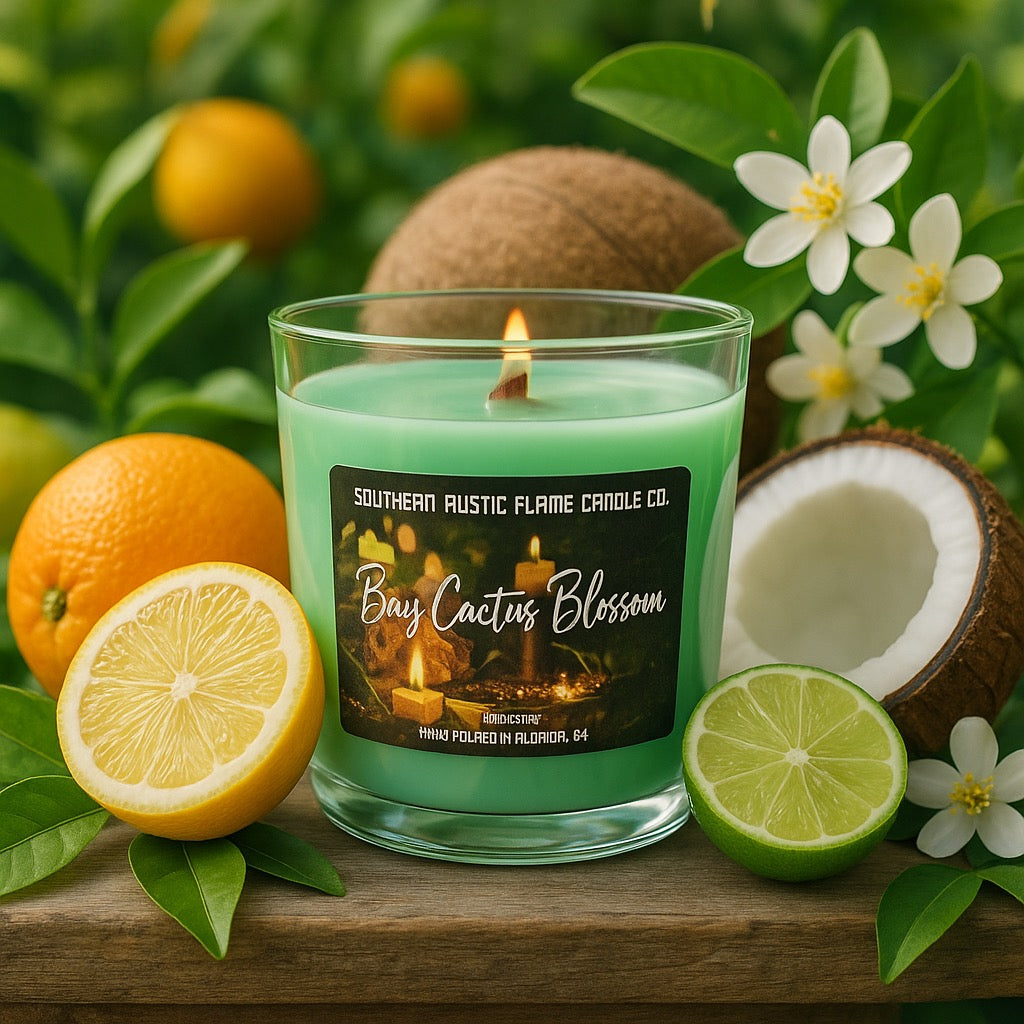 Baja Cactus Blossom-10oz Homemade Scented Candle