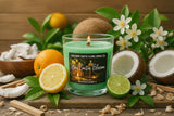 Baja Cactus Blossom – 10oz Straight Sided Glass Candle – Wooden Wick