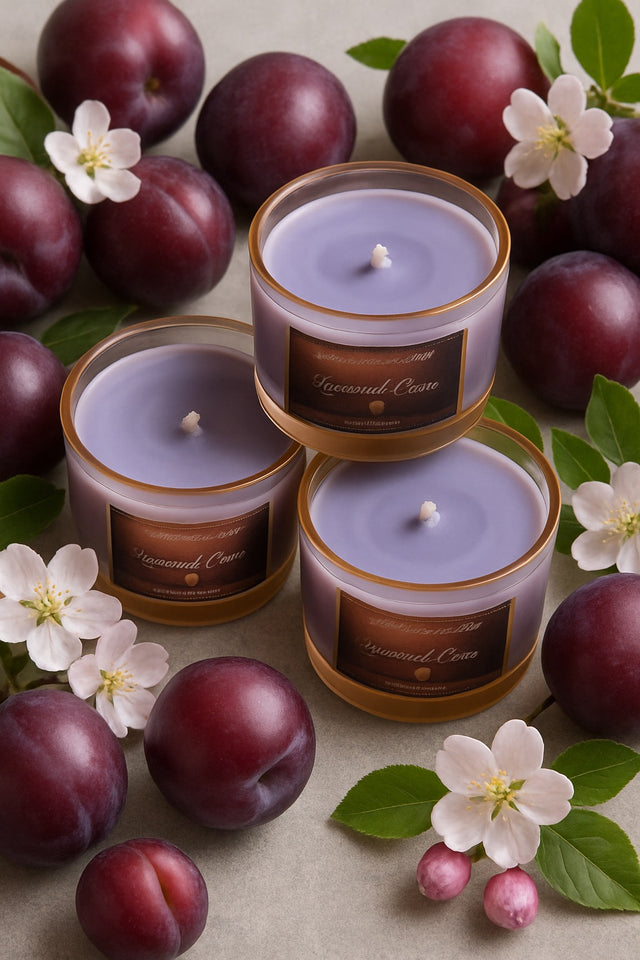 Sugarplum Blossom – 4oz Amber Jar Candle – Cotton Wick
