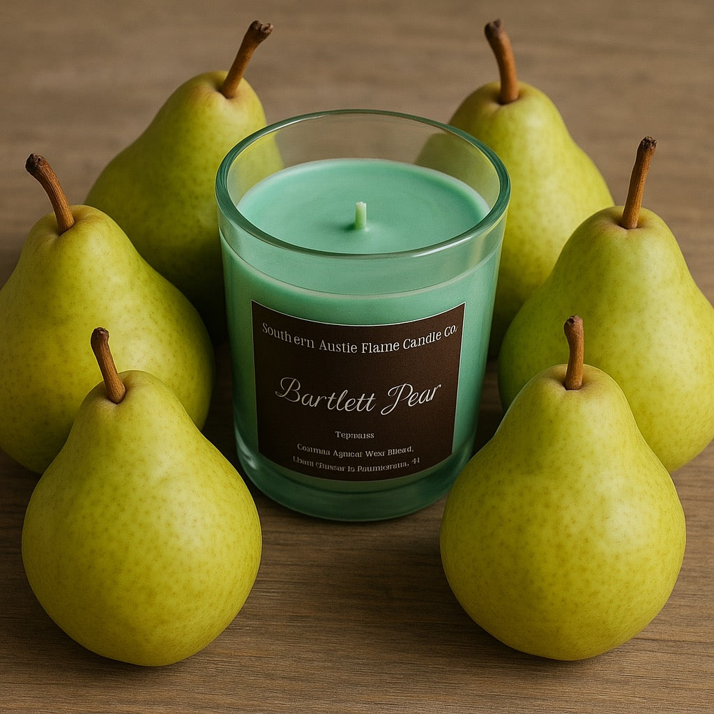 Bartlett Pear-7oz-Hand Poured Scented Candle-Southern Rustic Flame Candle