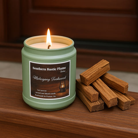 Mahogany Teakwood-9oz-Sage Tin Candle