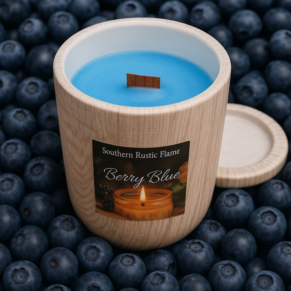 Berry Blue – 11oz Wooden Wick