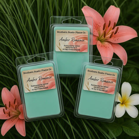 Amber Romance Wax Melts – Musk, Floral, Vanilla, and Sandalwood Scent