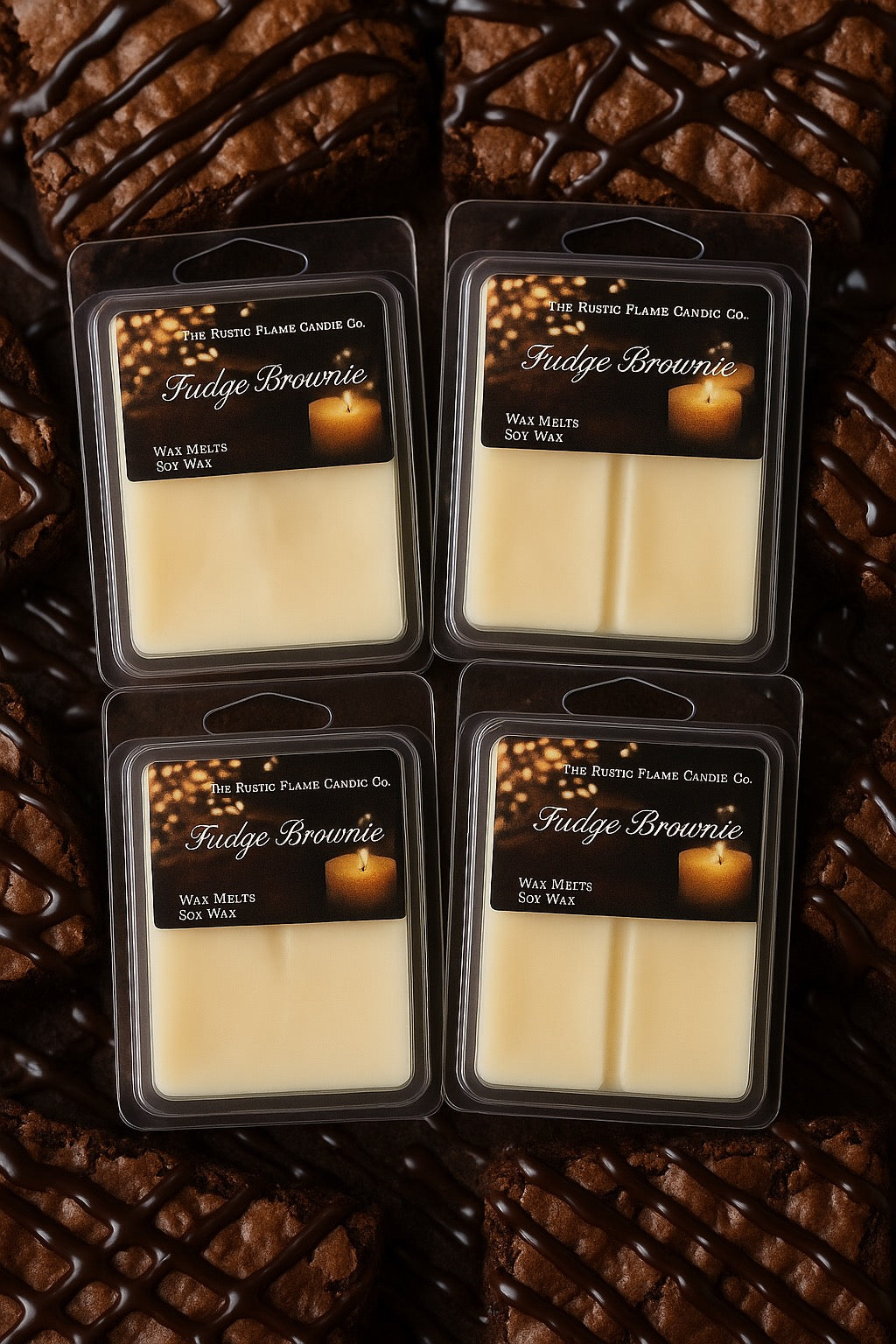 Fudge Brownie-Hand-Poured-Wax-Melt-Southern Rustic Flame Candle