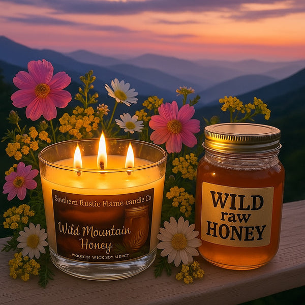 Wild Mountain Honey-16oz Speckled Silver Candle