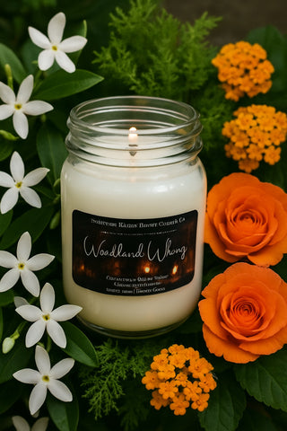 Woodland Whispers-3oz-Mason Jar Candle-Jasmine Santal Fragrance candle