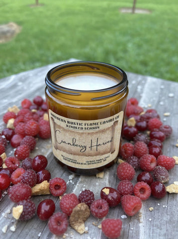 Cranberry Harvest-8oz -Amber Jar-Scented Candle