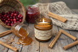 Cranberry Apple Marmalade – 4oz Amber Jar Candle – Wooden Wick