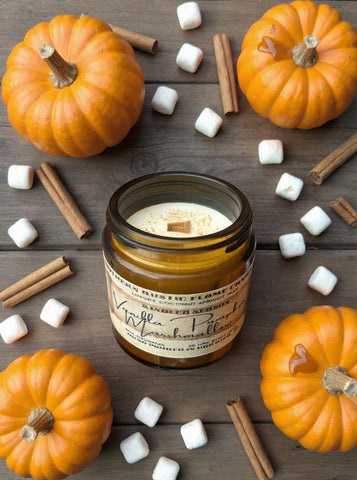 Vanilla Pumpkin Marshmallow-4oz-Amber Jar-Candle