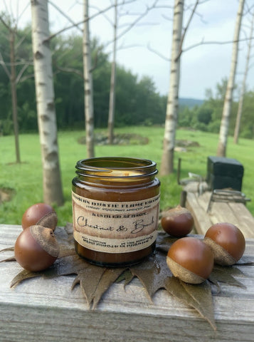 Chestnut & Birch-4oz -Amber Jar-Candle
