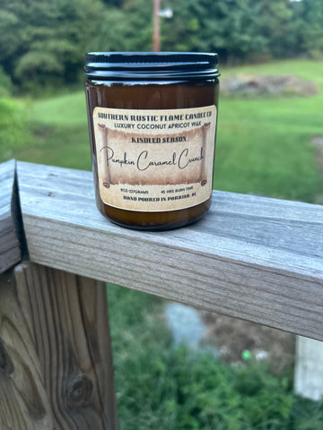 Pumpkin Caramel Crunch-8oz -Amber Jar-Candle