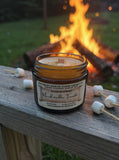 Marshmallow Fireside – 2oz Amber Jar Candle – Wooden Wick