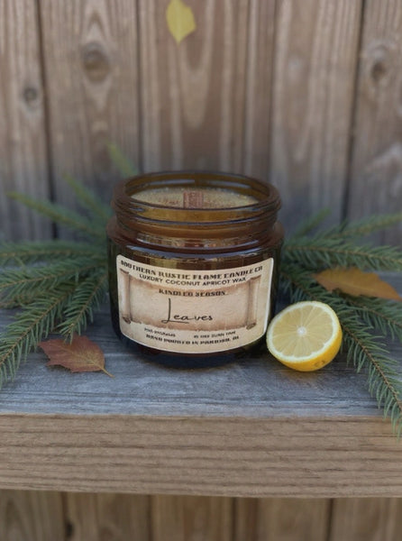 Leaves {type} 2oz Amber Jar Candle