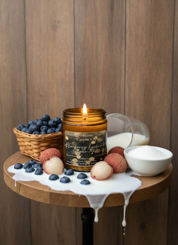 Blueberry Lychee & Sugar Milk- 9oz- Hand-Poured Scented Candle