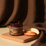 Forbidden Apple 2oz Amber Jar - Dark Brown Linen & Terracotta