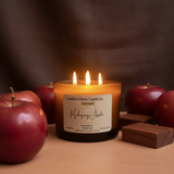 Mahogany Apple 16oz 3-Wick - Dark Brown Linen & Terracotta