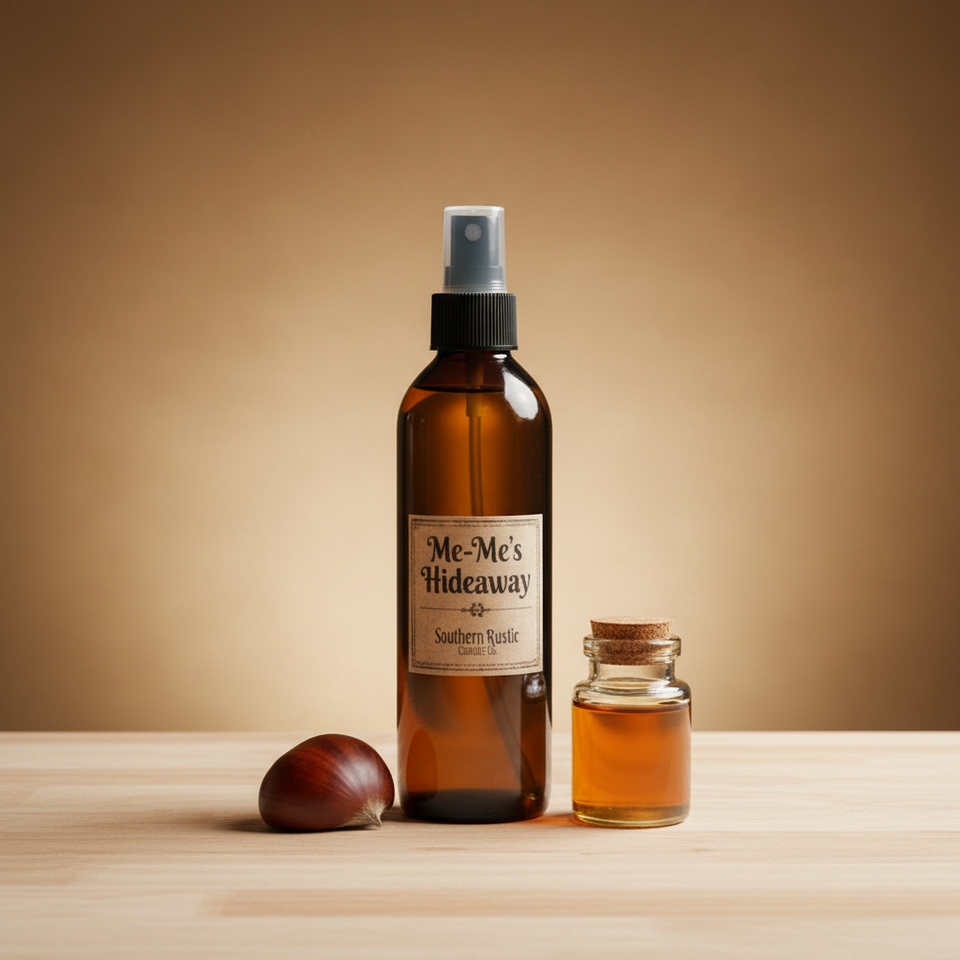 Me-Me's Hideaway 8oz Spray - Tan/Cream Background